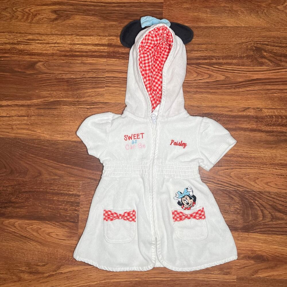 Disney Minnie Mouse Hooded Swim Beach Cover-Up Dress Paisley Monogrammed